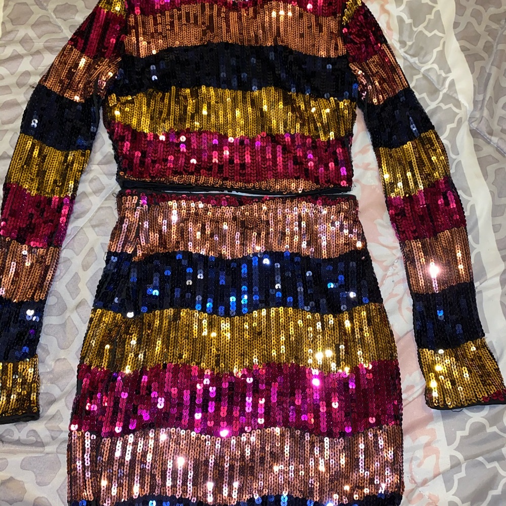 Over the top multicolor two piece set